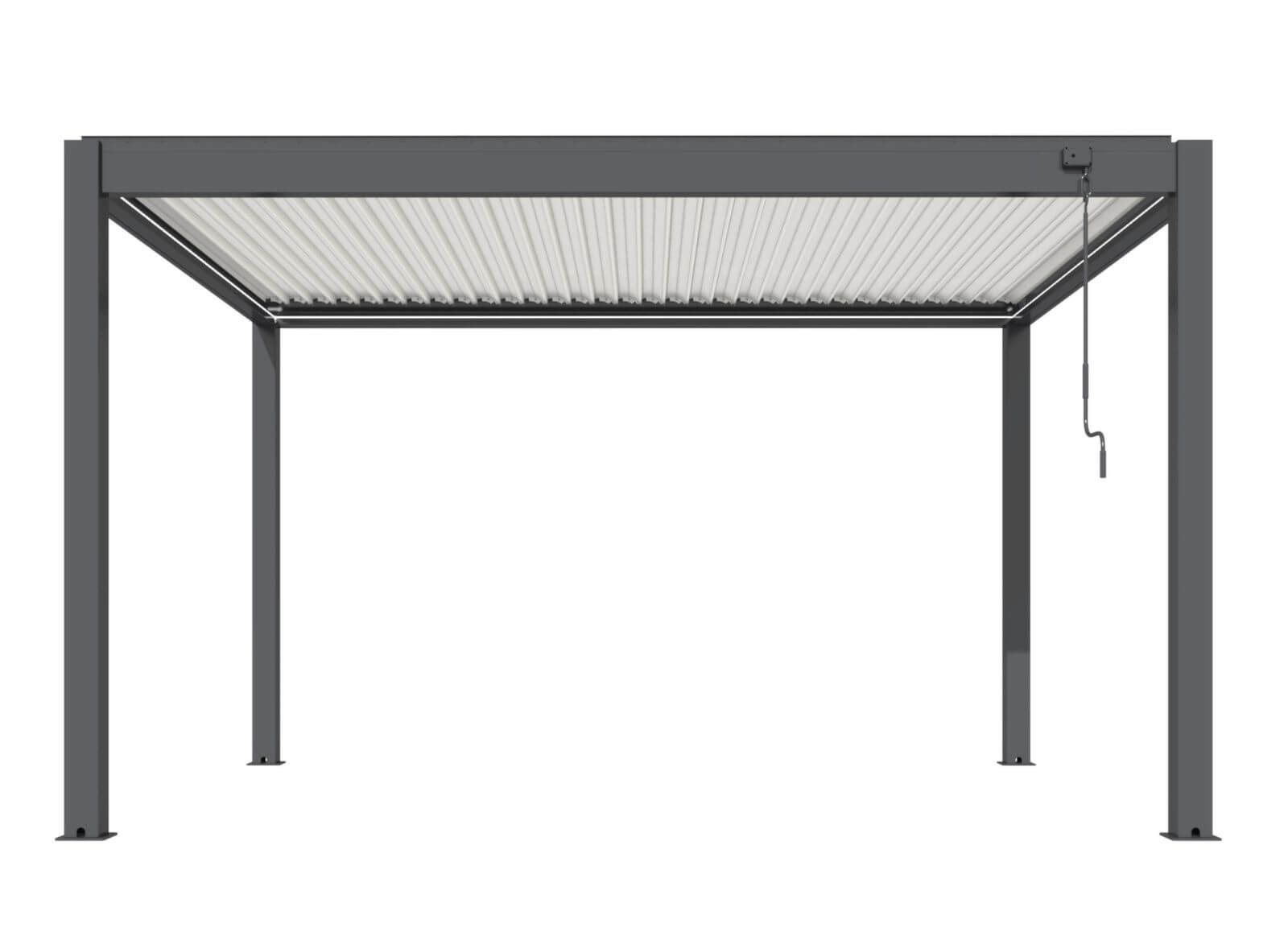 Pergola X M Bioclimatique Star Led Manuelle Grey Blanc Proloisirs