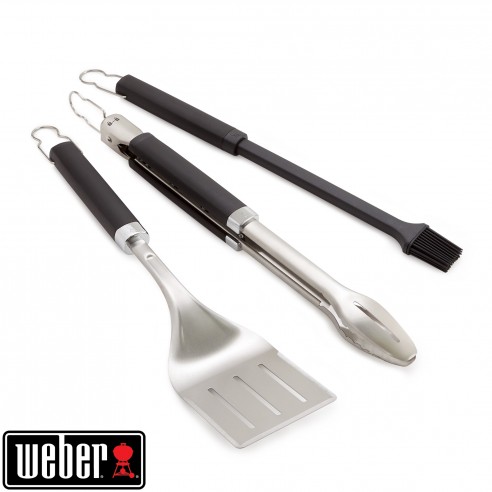 Kit De 3 Ustensiles Barbecue Pince Spatule Et Pinceau Weber