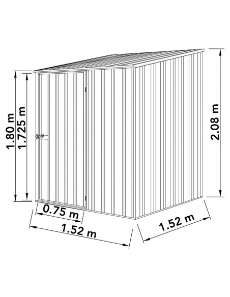 FOREST STYLE - Abri en métal Cooper L.152 x P.152 x H.208 cm