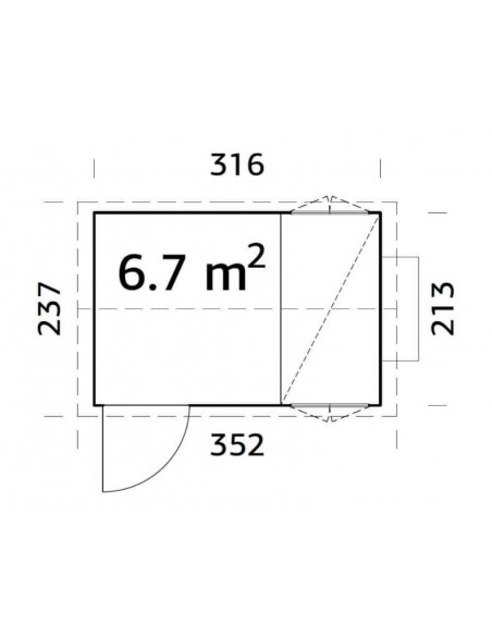 Poulailler en bois Chick 6.7 m²