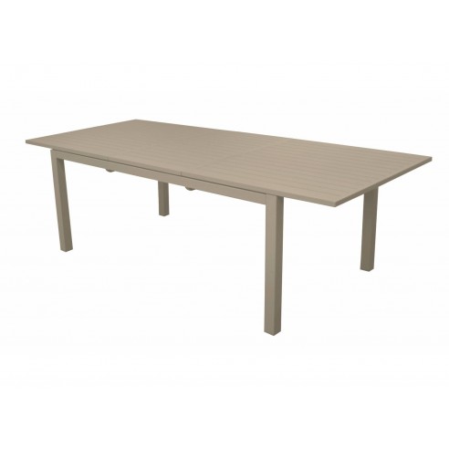 Achat Table extensible GENES 160/240 x 100 cm - Aluminium crème