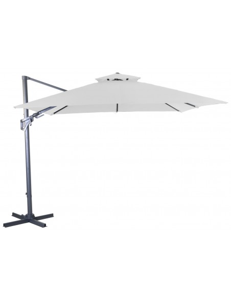 Parasol déporté Blanc NH BIO 3x3 m - orientable et inclinable - Proloisirs