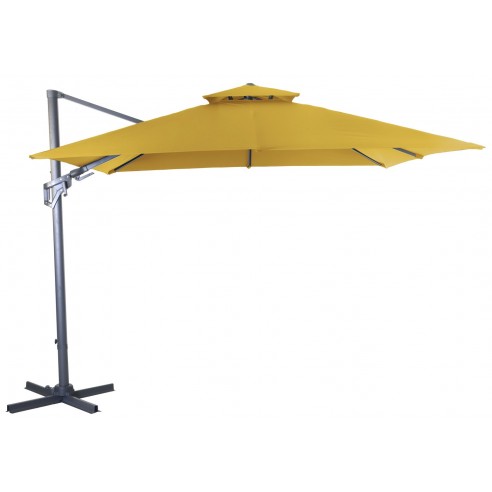 Parasol déporté Curry NH BIO 3x3 m - orientable et inclinable - Proloisirs