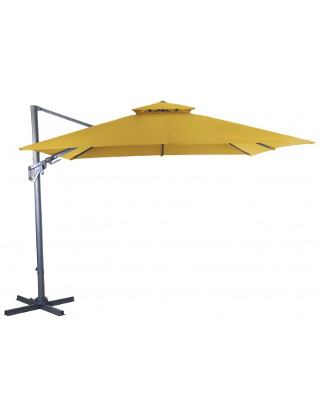 Parasol déporté Curry NH BIO 3x3 m - orientable et inclinable - Proloisirs