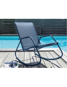 Fauteuil fil de jardin en métal et résine tressée rio (lot de 2) (gris et  amande)