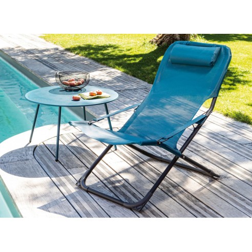 Fauteuil relax de jardin pliant en acier - EASY - Alizé