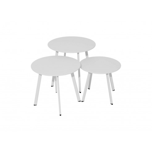 Achat Table MASSAI Ø50 en acier blanc - Proloisirs