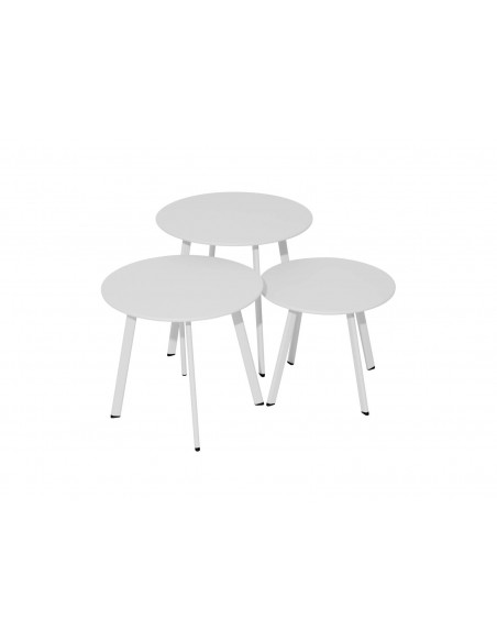 Achat Table MASSAI Ø50 en acier blanc - Proloisirs