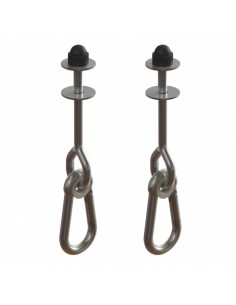 Crochets acier pour balançoire avec poutre bois ou métal diamètre 80 mm - Trigano Jardin