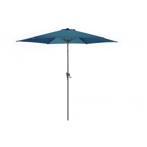 Parasol Tilt Droit Rond 3 m -Aluminium - Bleu - Proloisirs