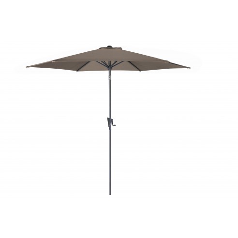 Parasol Tilt Droit Rond 3 m -Aluminium - Taupe - Proloisirs