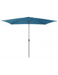 Achat Parasol droit 3 x 2 m inclinable en aluminium - Bleu -  Proloisirs