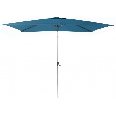 Achat Parasol droit 3 x 2 m inclinable en aluminium - Bleu -  Proloisirs