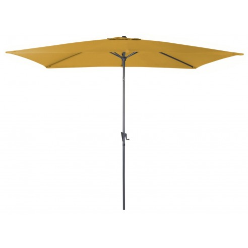 Achat Parasol droit 3 x 2 m inclinable en aluminium - Curry -  Proloisirs