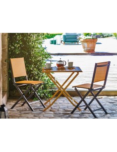 Table pliante en aluminium vert Max - 110 x 70 x 74 cm : Tables de jardin  PROLOISIRS mobilier - botanic®