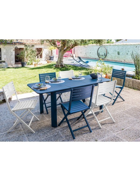 Chaise pliante Lucca - Aluminium blanc - Proloisirs