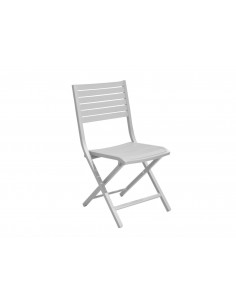 Chaise pliante Lucca - Aluminium blanc - Proloisirs