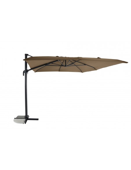 Achat MWH - Parasol déporté 3 x 4 m, inclinable sur 5 positions - Taupe Chiné