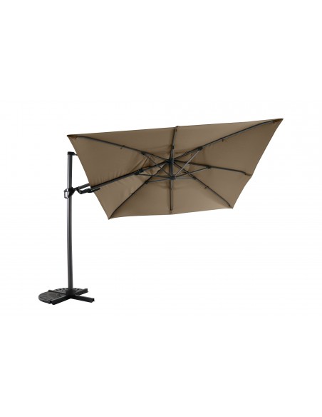 Achat MWH - Parasol déporté 3 x 4 m, inclinable sur 5 positions - Taupe Chiné