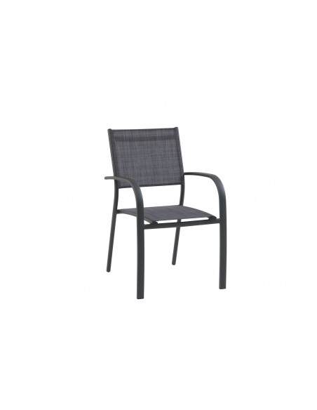 Achat CREADOR - Fauteuil de jardin TOSCA en Aluminium et textilène - Anthracite chiné