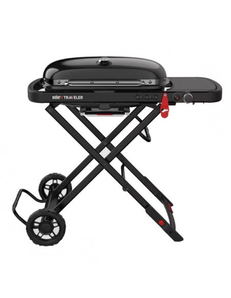 Barbecue à gaz Weber Traveler Stealth noir avec chariot noir