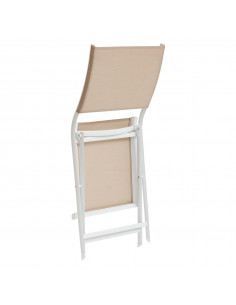 Chaise pliante en aluminium et toile textylène couleur verte Max - 90 cm :  Chaises et fauteuils de jardin PROLOISIRS mobilier - botanic®