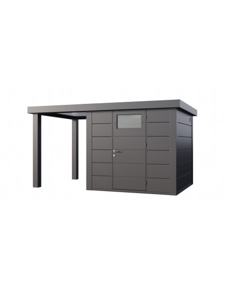 Abri de jardin Eleganto / Classico 2424 Anthracite avec Lounge à gauche - Telluria