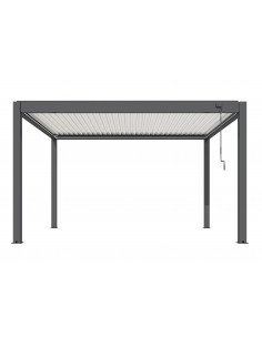 Achat Pergola 3x4M bioclimatique STAR LED manuelle - Grey / Blanc - PROLOISIRS