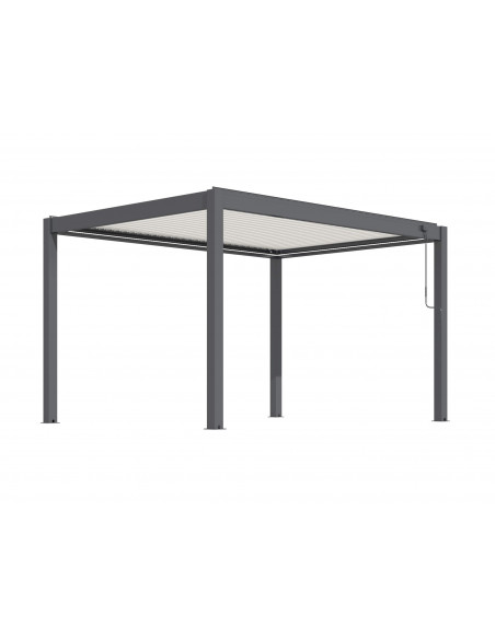 Achat Pergola 3x4M bioclimatique STAR LED manuelle - Grey / Blanc - PROLOISIRS