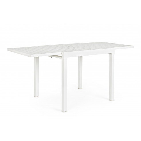 Achat Table PELAGIUS extensible - Aluminium - 83 / 166 x 80 cm - Blanc - BIZZOTTO