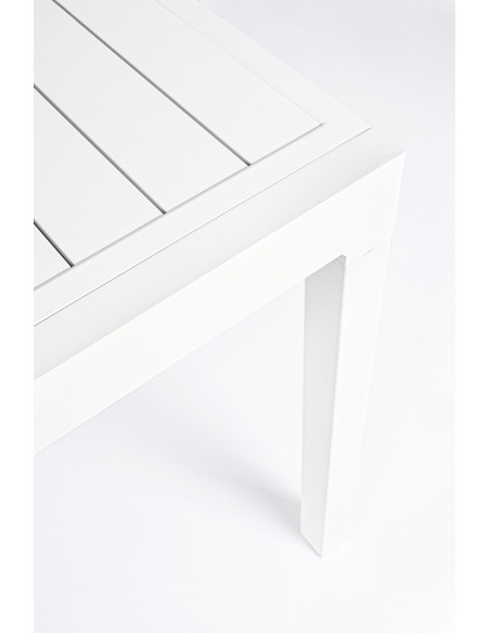 Achat Table PELAGIUS extensible - Aluminium - 83 / 166 x 80 cm - Blanc - BIZZOTTO