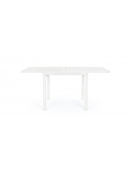 Achat Table PELAGIUS extensible - Aluminium - 83 / 166 x 80 cm - Blanc - BIZZOTTO