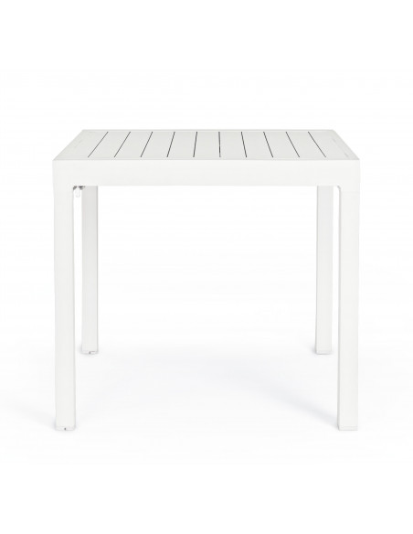 Achat Table PELAGIUS extensible - Aluminium - 83 / 166 x 80 cm - Blanc - BIZZOTTO