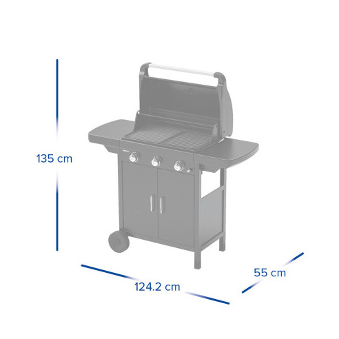 CAMPINGAZ - Barbecue gaz Compact LX Plus - 2 en 1.