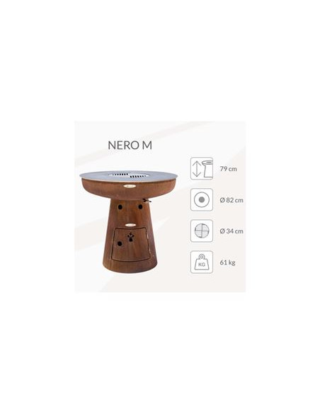 Achat REMUNDI - Brasero en acier NERO M