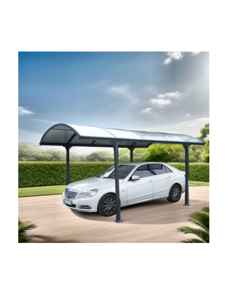 HABRITA - Carport aluminium et polycarbonate 6 mm - 14.62 m²