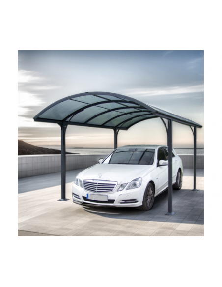 HABRITA - Carport aluminium et polycarbonate 6 mm - 14.62 m²