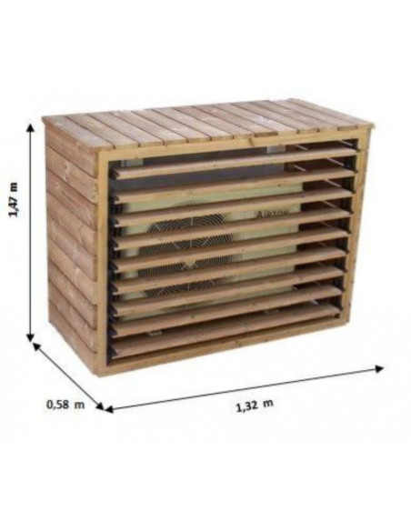 FORESTA - Cache climatiseur extérieur et pompe à chaleur grand modèle