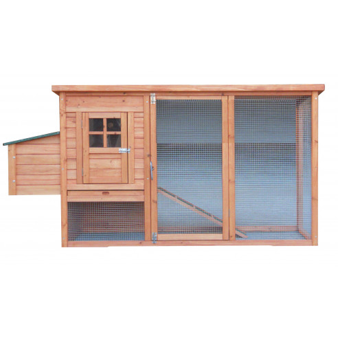 Poulailler 1.12 m² en bois teinté