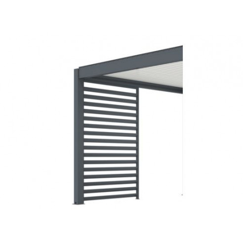 Achat OCEO - Claustra côté 3m - Pergola adossée ZEPHIR - Aluminium / Lames - GREY