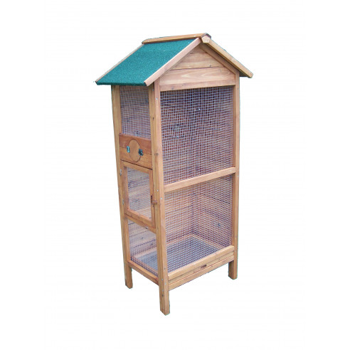 HABRITA - Cage à oiseaux en bois 0.42 m²