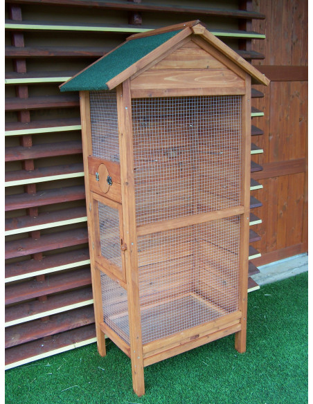 HABRITA - Cage à oiseaux en bois 0.42 m²