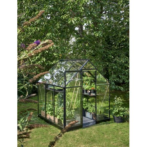 HALLS - Serre de jardin Qube 3.9 m² verre trempé de 3 mm