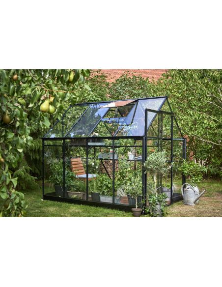 HALLS - Serre de jardin Qube 5.1 m² verre trempé de 3 mm