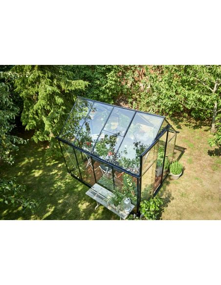 HALLS - Serre de jardin Qube 5.1 m² verre trempé de 3 mm