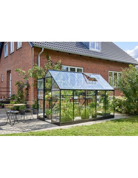 HALLS - Serre de jardin Qube 6.4 m² verre trempé de 3 mm