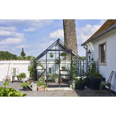 HALLS - Serre de jardin Qube 6.6 m² verre trempé de 3 mm