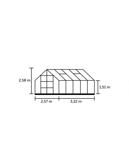 HALLS - Serre de jardin Magnum 8.2 m² en polycarbonate 6 mm 