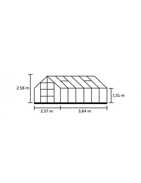 HALLS - Serre de jardin Magnum 9.9 m² verre trempé 3 mm 