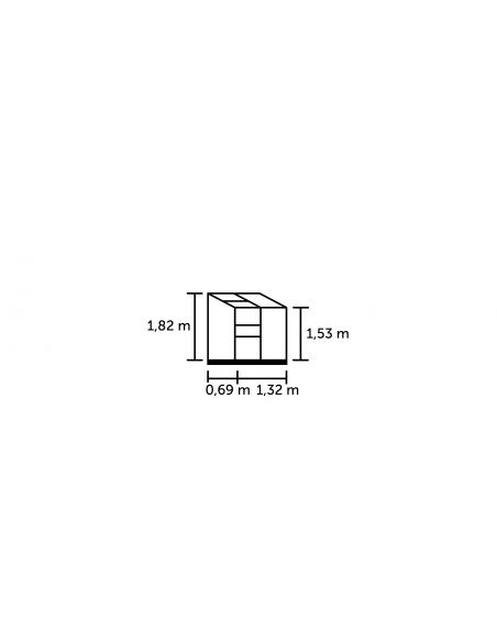 HALLS - Serre adossée Altan 2 0.9 m² verre 3 mm 